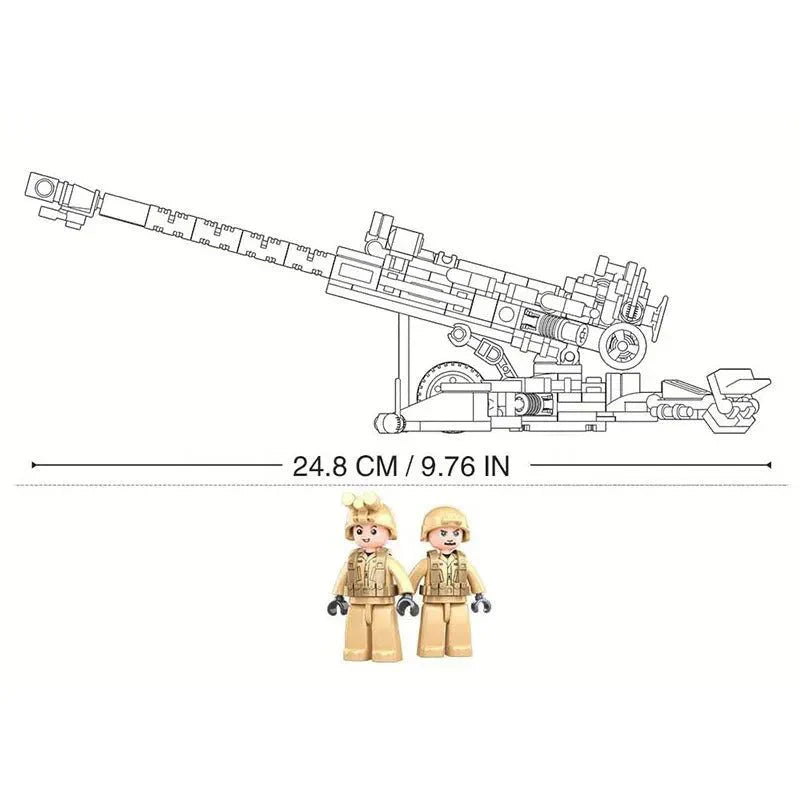 WW2 M777 Light Artillery Gun - Building Set | Power Brickz