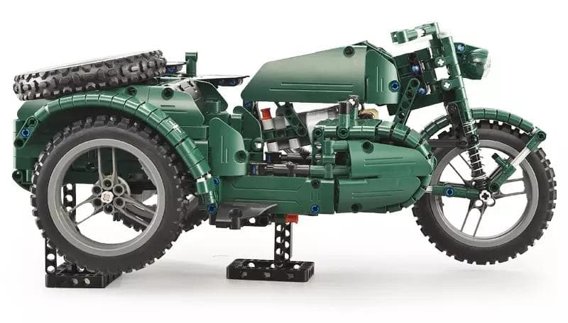 WWII Military Motorcycle - Building Set | Power Brickz
