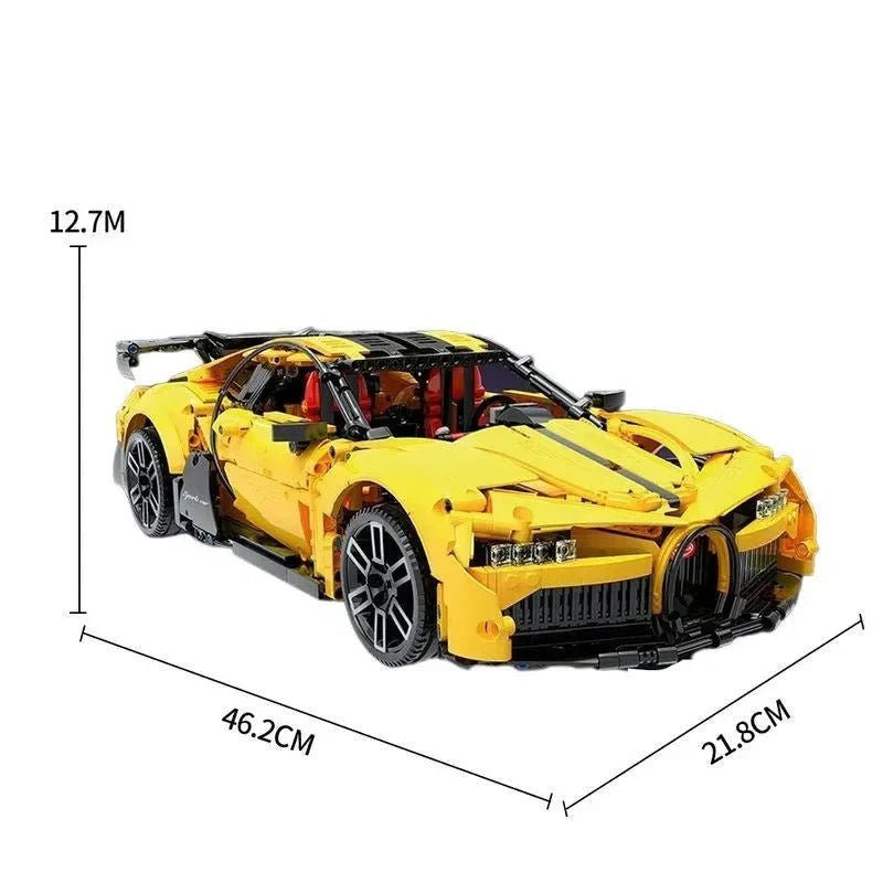 Yellow Quad-Turbo WHyper GT - Building Blocks Set | Power Brickz