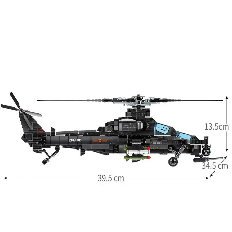 Z-10 Atack Helicopter - Building Set | Power Brickz