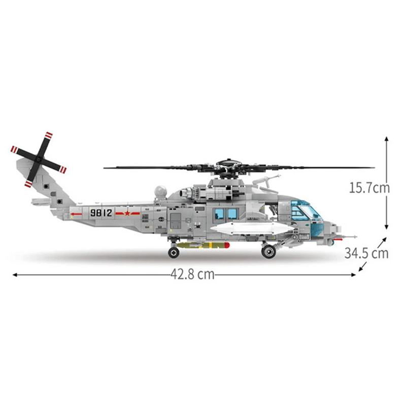 Z-20 Attack Helicopter - Building Set | Power Brickz