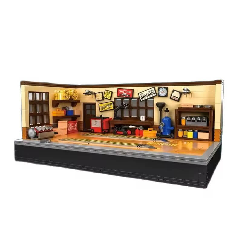Vintage Auto Garage - Building Blocks Set | Power Brickz