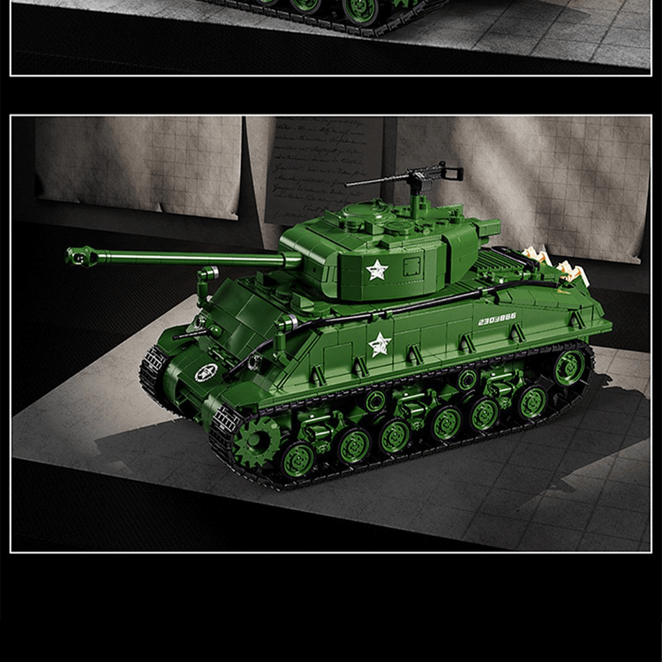 M4 Sherman Battle Tank - Building Blocks Set | Power Brickz