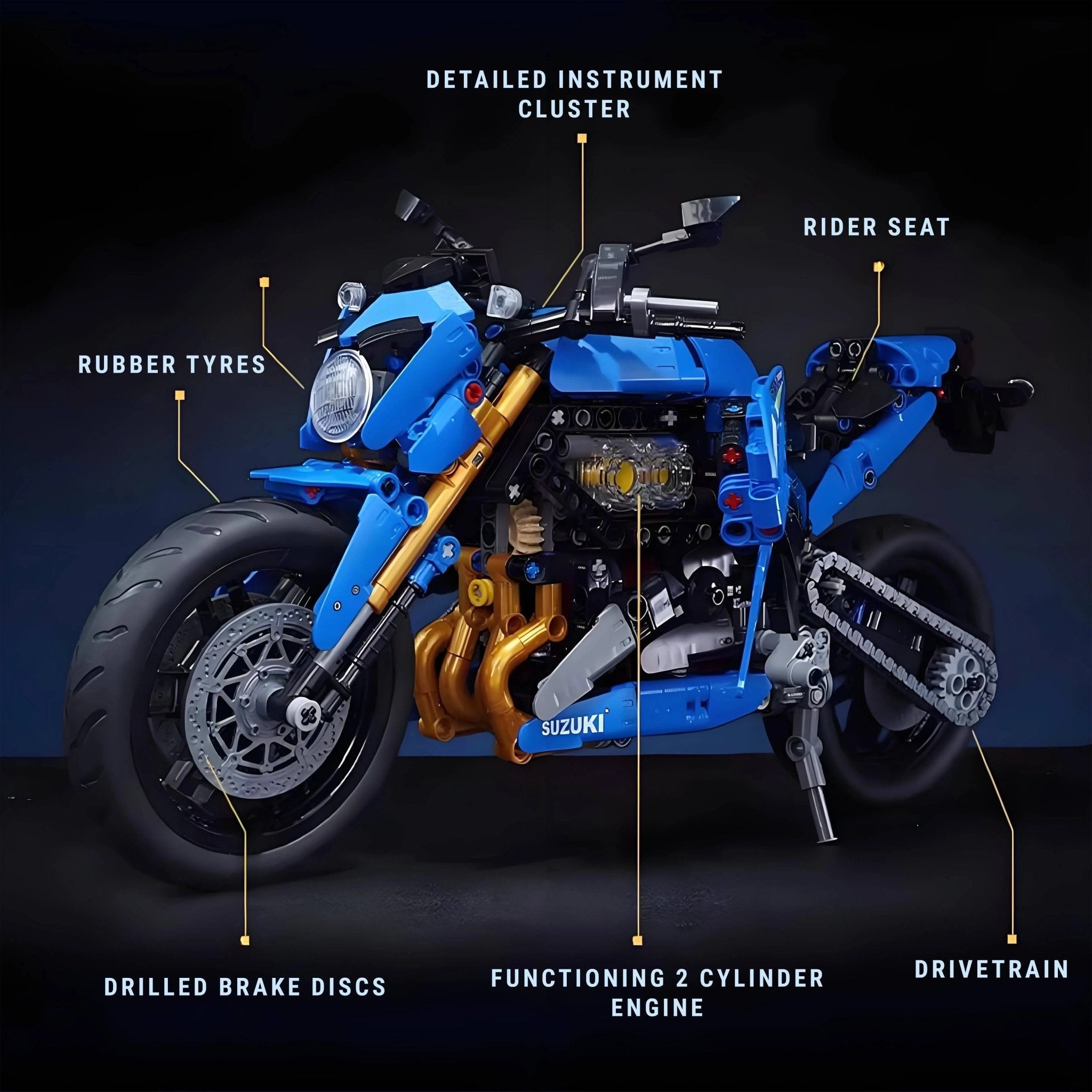 1000cc Naked Street Bike | 1016pcs - Power Brickz