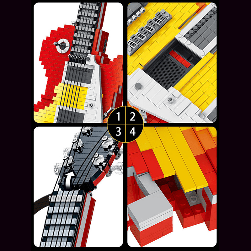 1:1 Scale Electric Guitar - Building Set | Power Brickz
