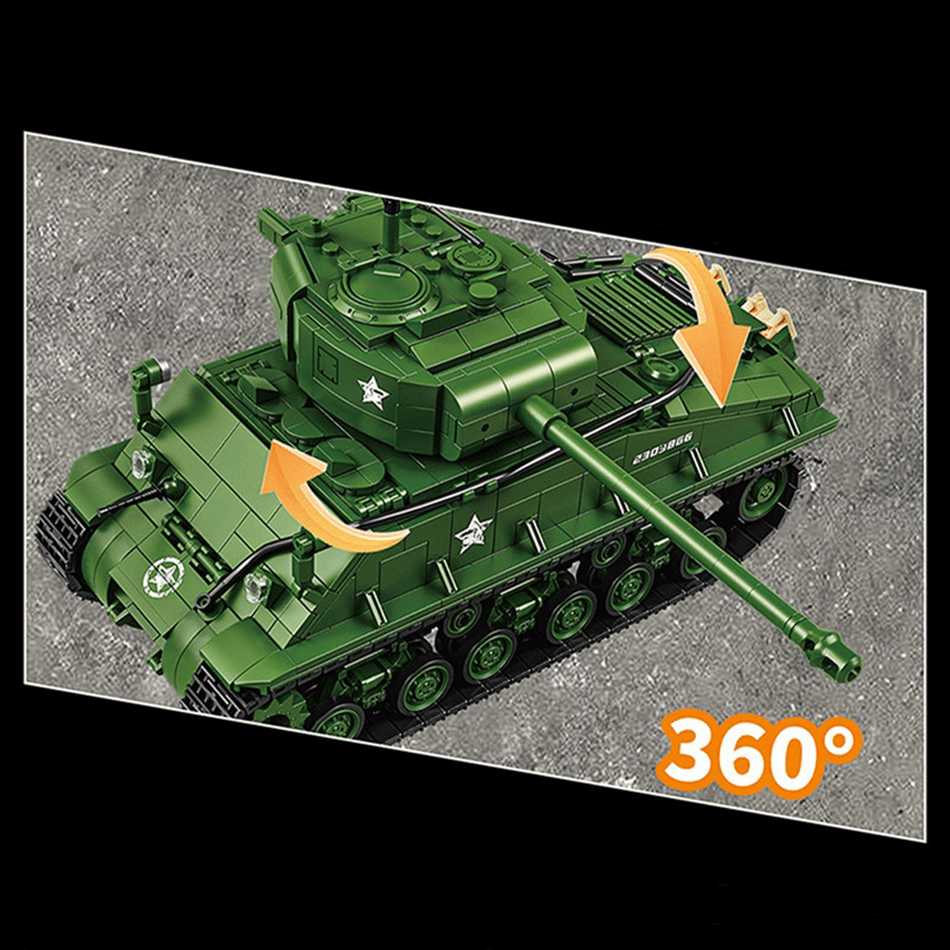 M4 Sherman Battle Tank - Building Blocks Set | Power Brickz