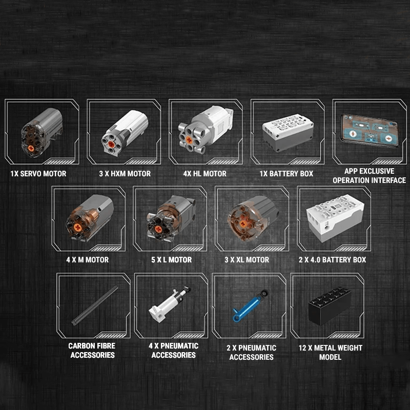 Heavy Duty RC Crane V2 - Building Blocks Set | Power Brickz