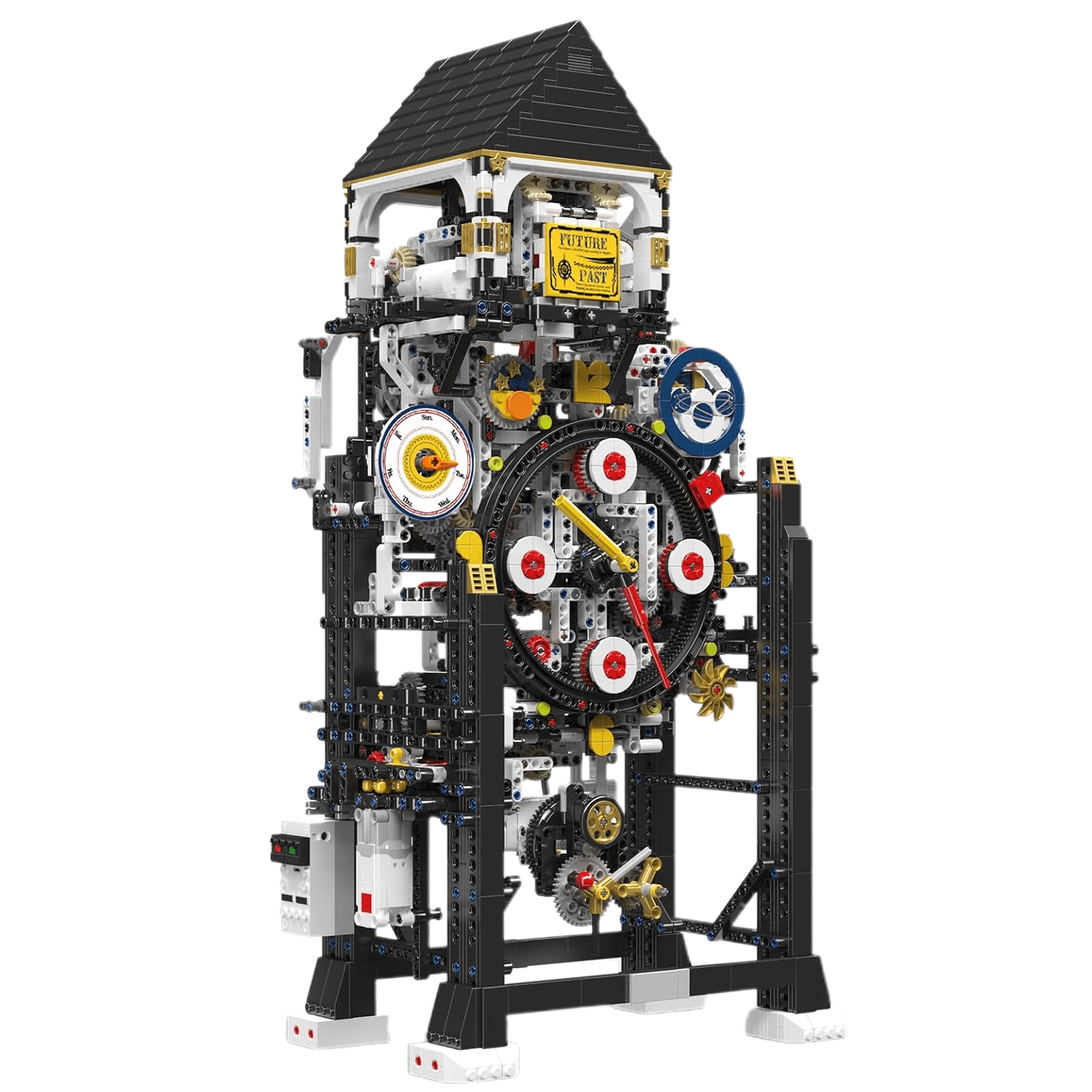 Motorized Cyberpunk Mechanical Clock - Building Blocks Set | Power Brickz