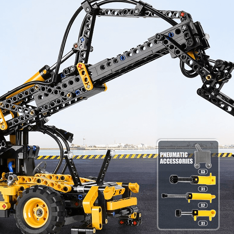 Pneumatic Forklift - Building Blocks Set | Power Brickz