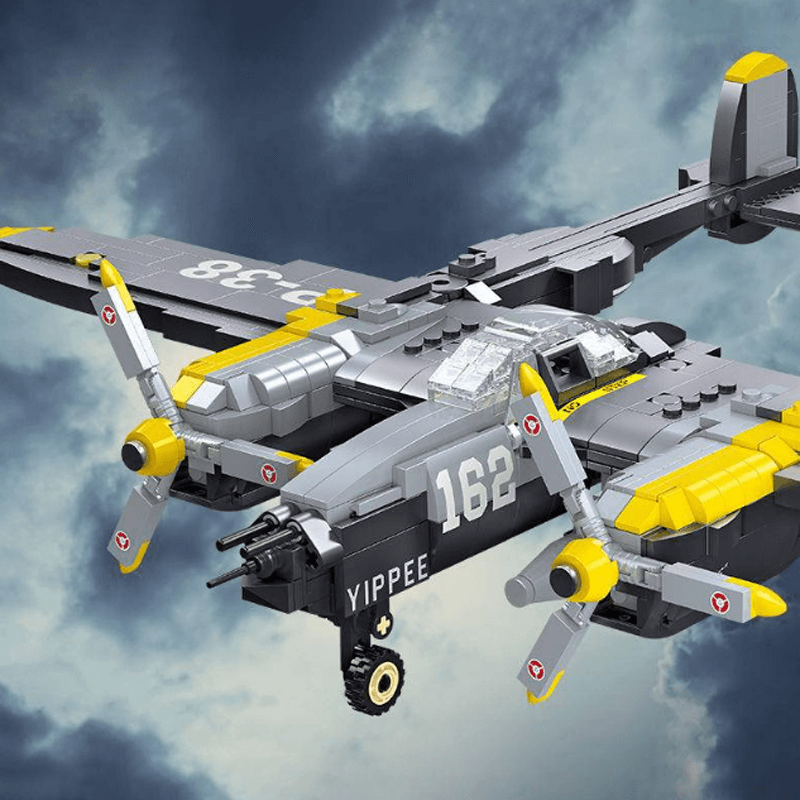 P-Lightning Fighter - Building Blocks Set | Power Brickz