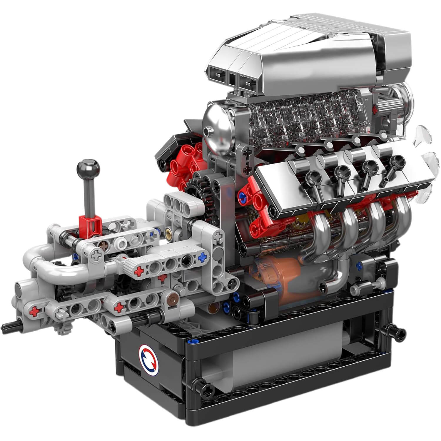Iconic V8 Supercharged Engine - Building Blocks Set | Power Brickz