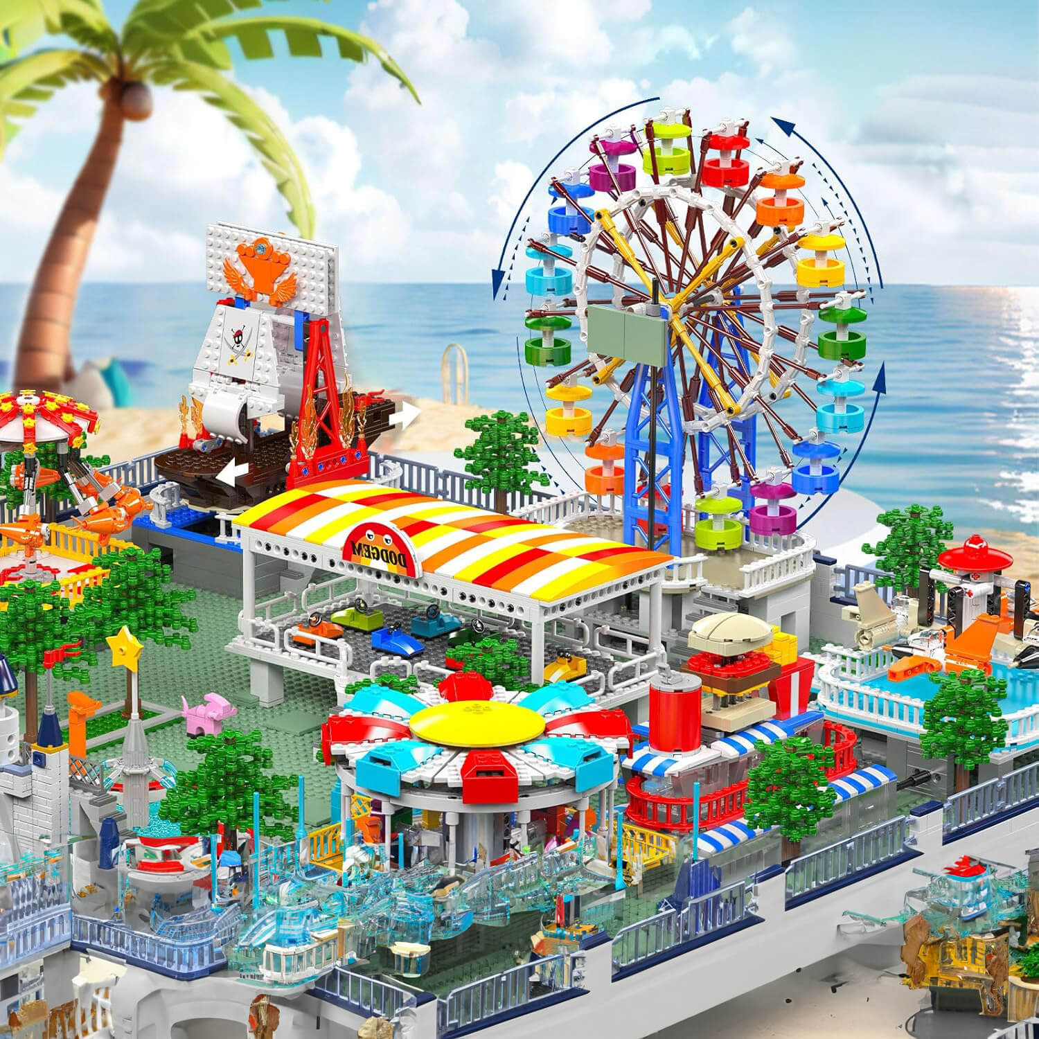 Motorized Amusement Park - Ultimate Edition - Building Blocks Set | Power Brickz