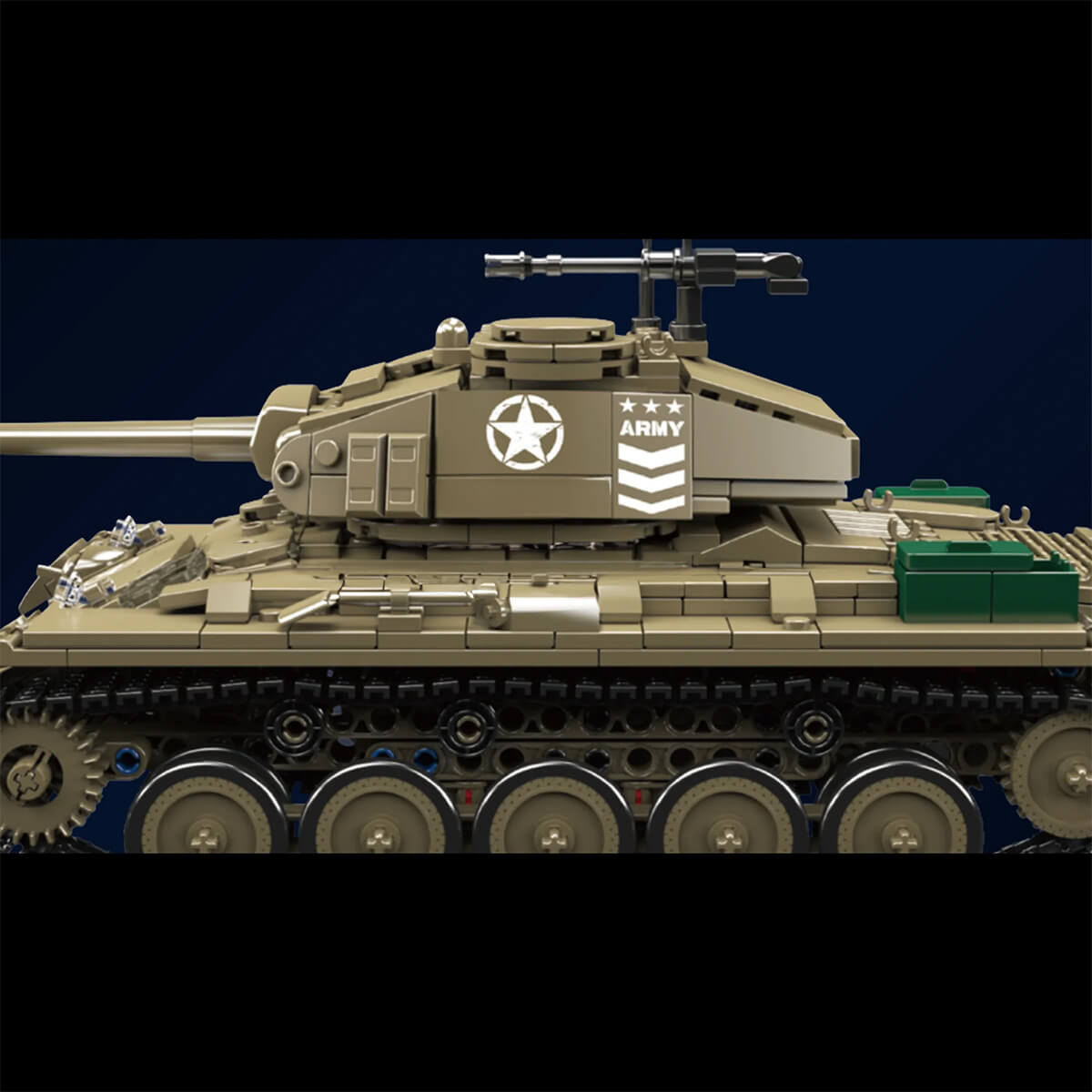 M24 Chaffee Tank Remote Control - Building Blocks Set | Power Brickz