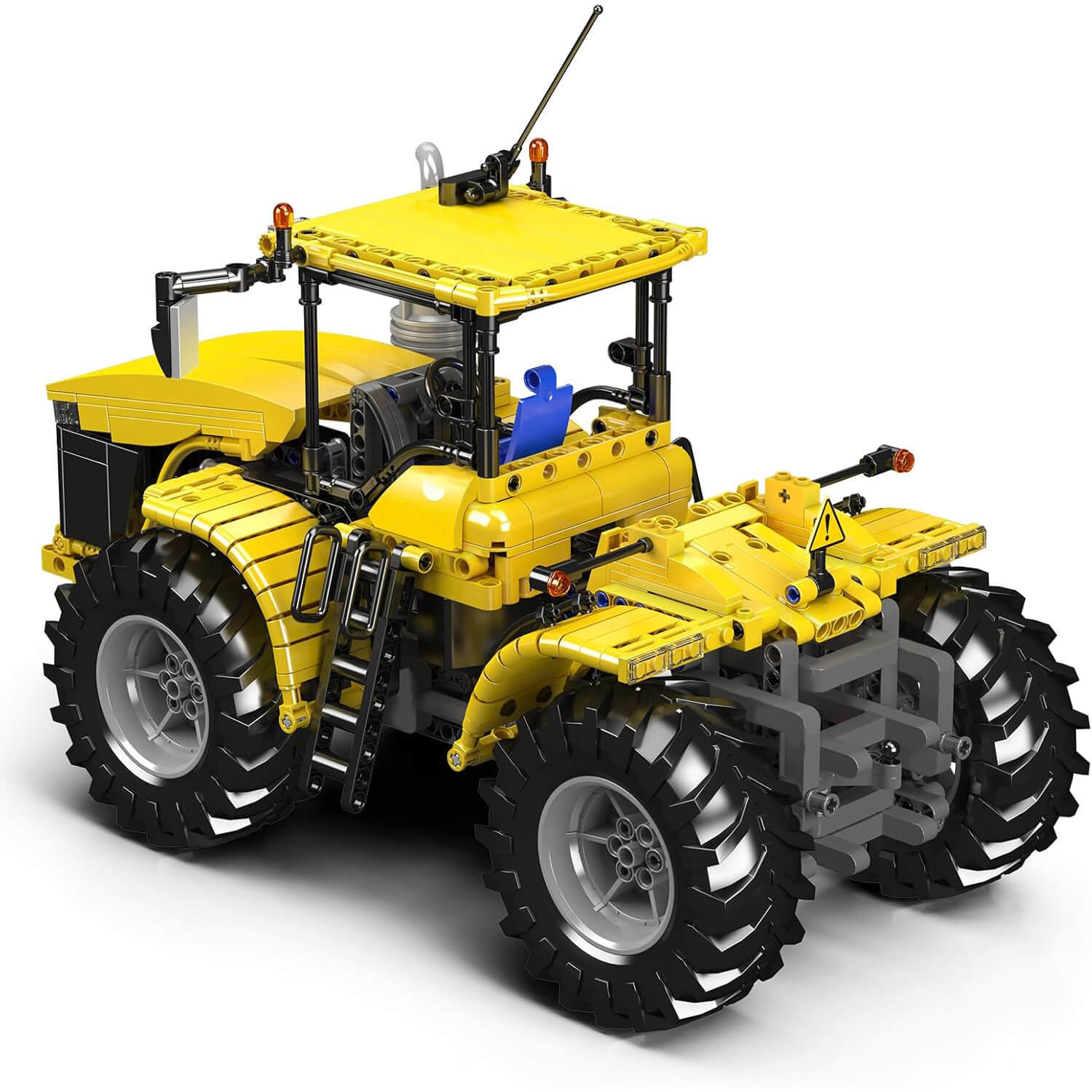 Yellow Tractor Remote Control - Building Blocks Set | Power Brickz