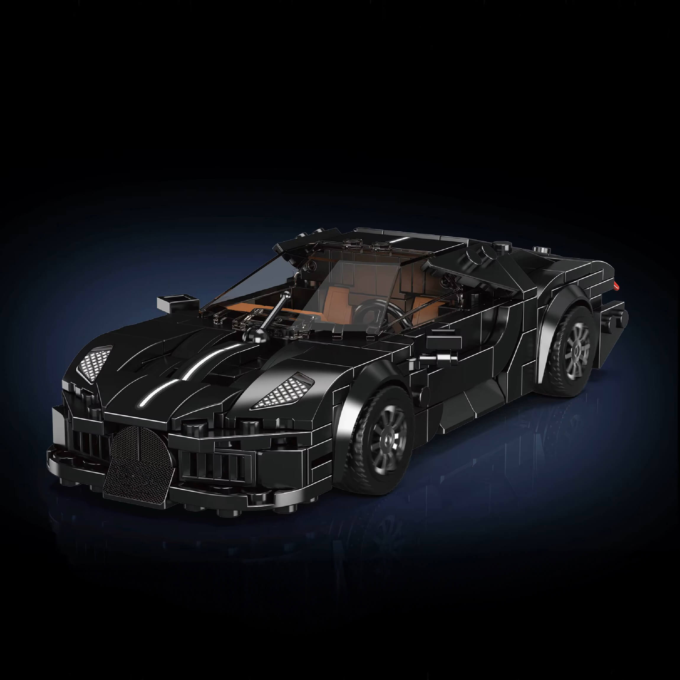 La Voiture Noire Hypercar - Building Blocks Set | Power Brickz
