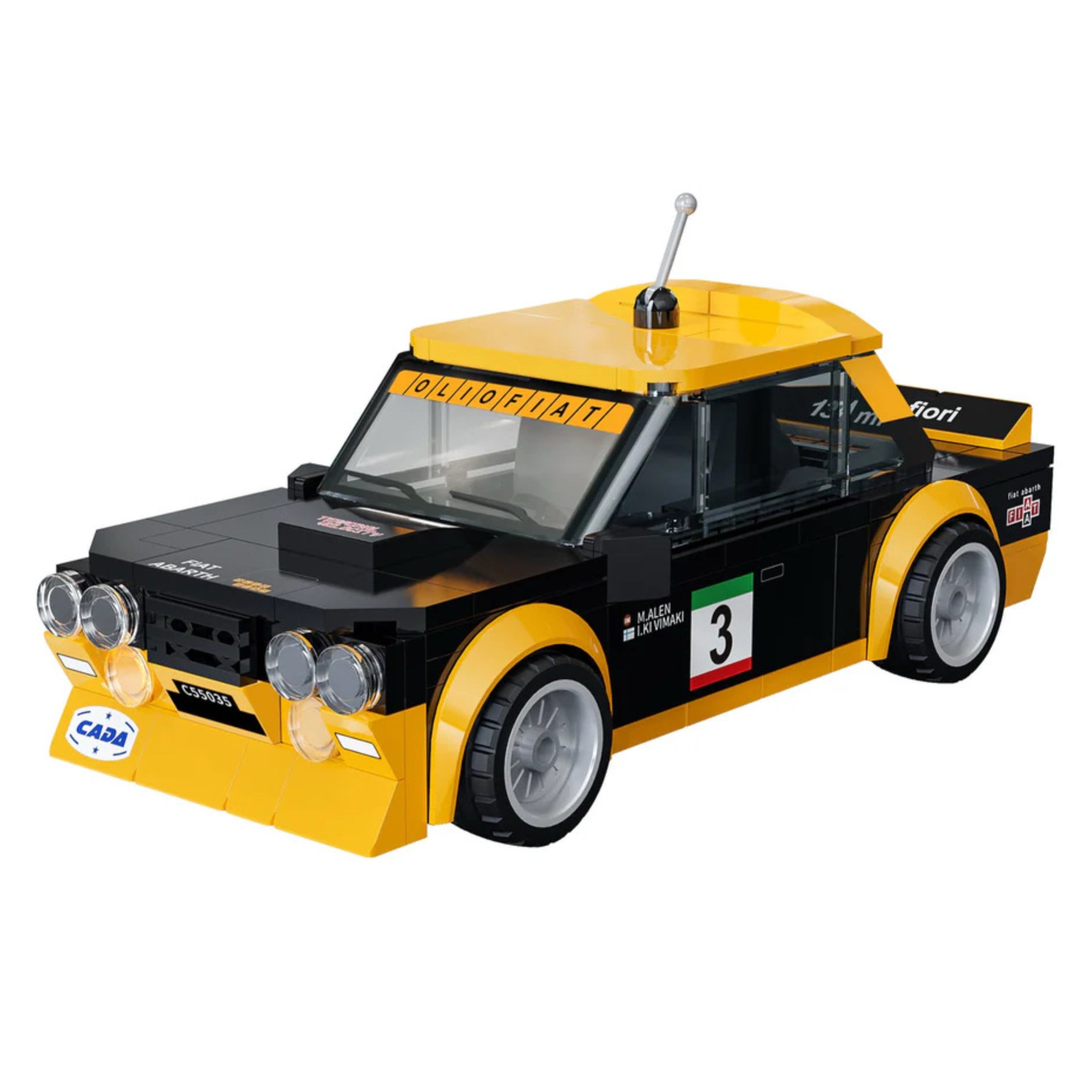 Fiat 131 Abarth Classic Car Building Blocks – 256 pieces – collector-grade vehicle replica