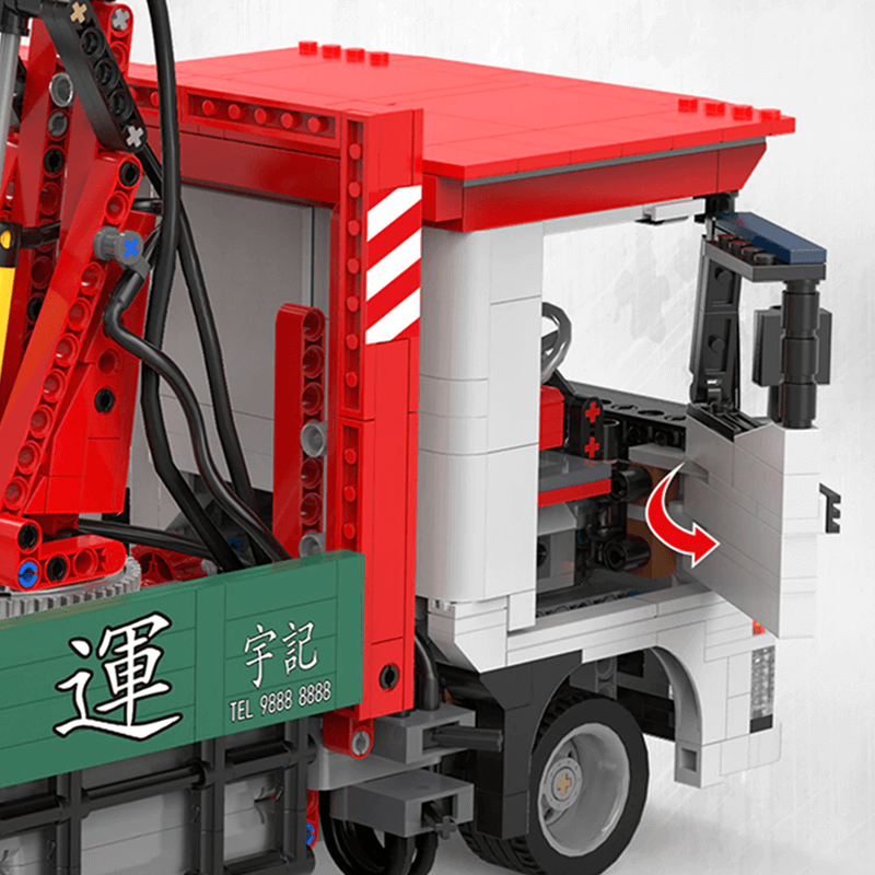 Truck With Crane Remote Control - Building Blocks Set | Power Brickz
