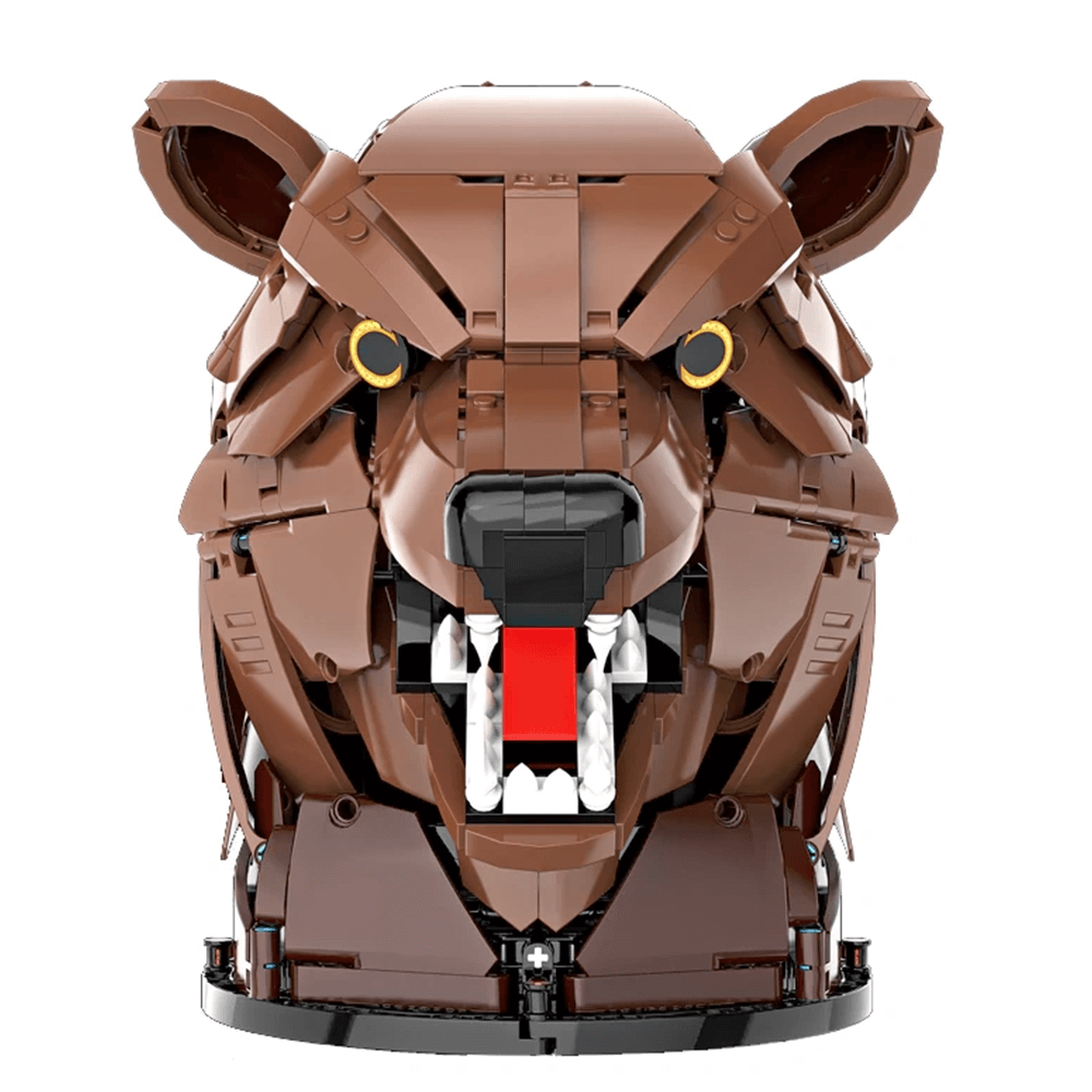 Decorative Bear Head - Building Blocks Set | Power Brickz