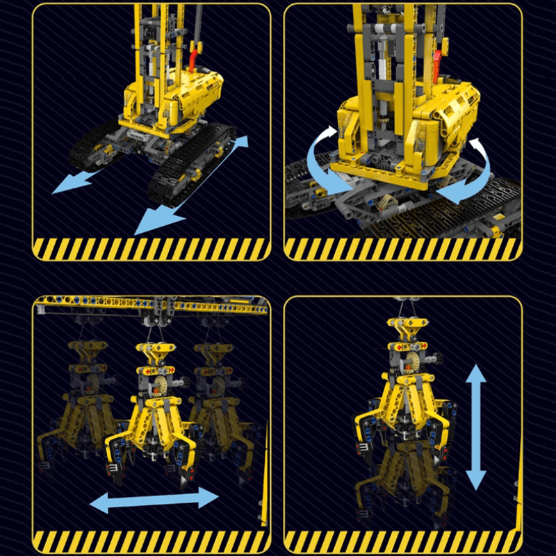 Urban Construction Crane Remote Control - Building Blocks Set | Power Brickz