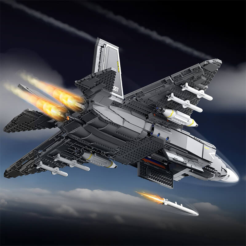 J-Supersonic Fighter Jet - Building Blocks Set | Power Brickz