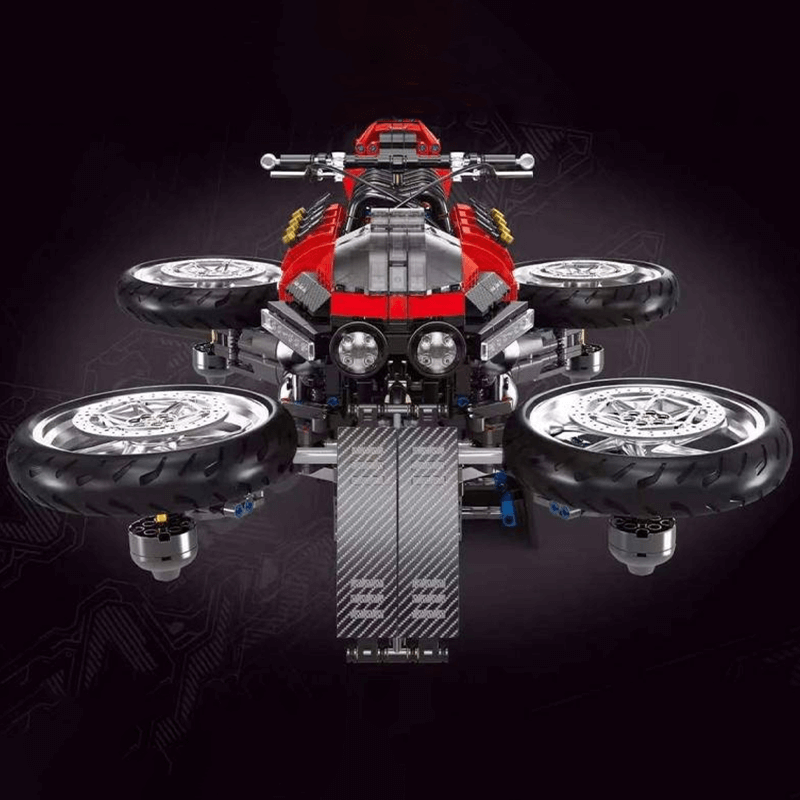 Futuristic Flying Motorcycle - Building Blocks Set | Power Brickz