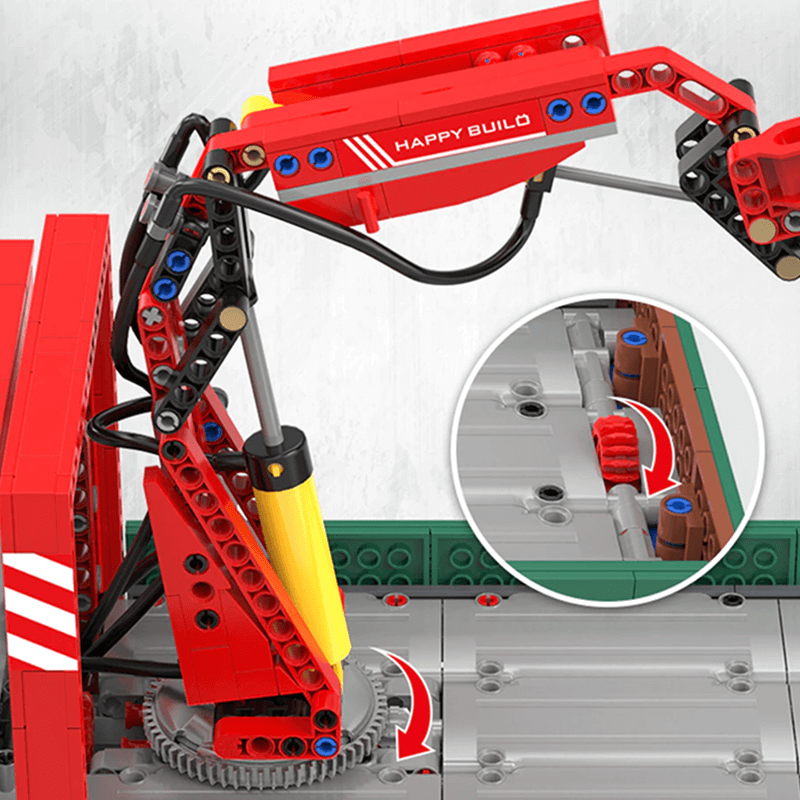 Truck With Crane Remote Control - Building Blocks Set | Power Brickz