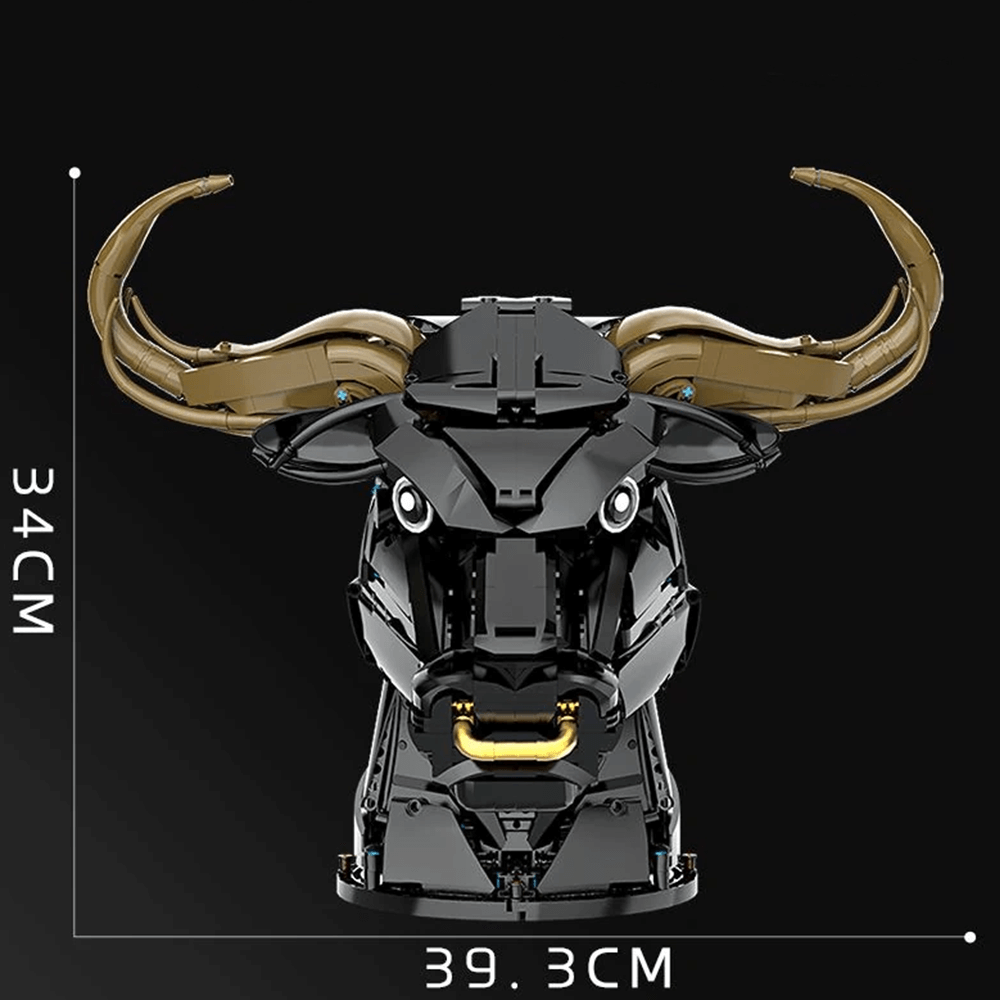 Decorative Bull Head - Building Blocks Set | Power Brickz