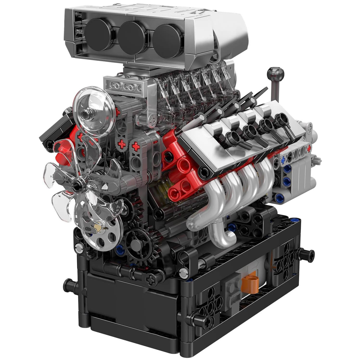 Iconic V8 Supercharged Engine - Building Blocks Set | Power Brickz