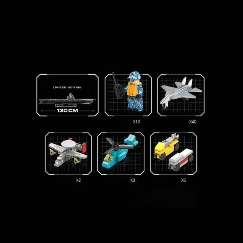 Aircraft Carrier Scale : - Building Blocks Set | Power Brickz