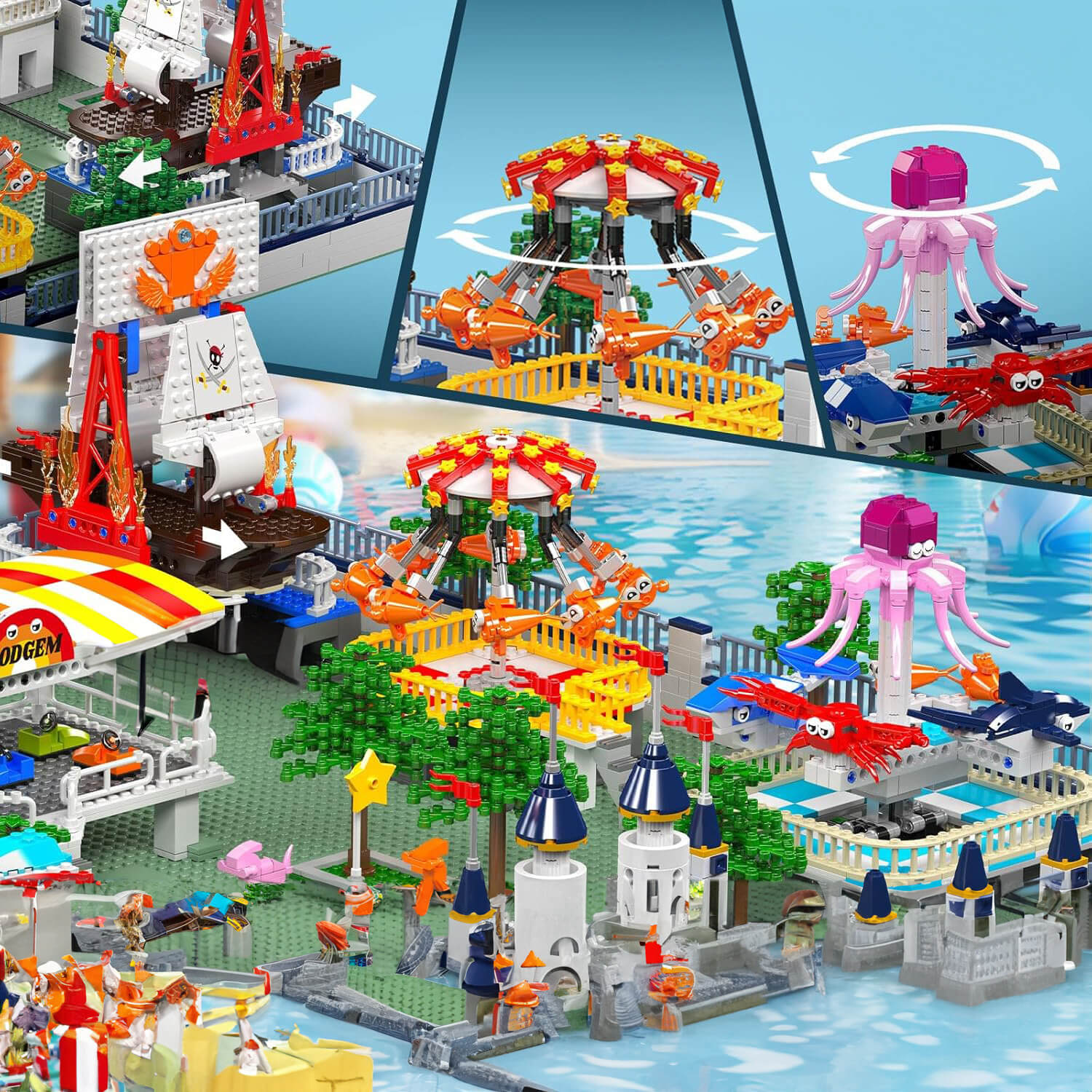 Motorized Amusement Park - Ultimate Edition - Building Blocks Set | Power Brickz