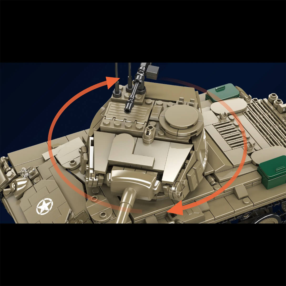 M24 Chaffee Tank Remote Control - Building Blocks Set | Power Brickz