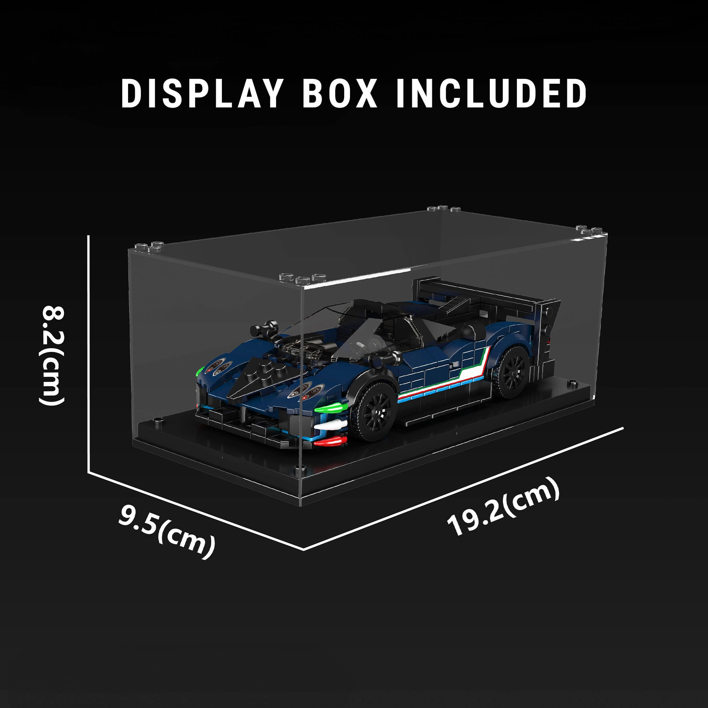 Italian Huayra Tricolore Monster V - Building Blocks Set | Power Brickz