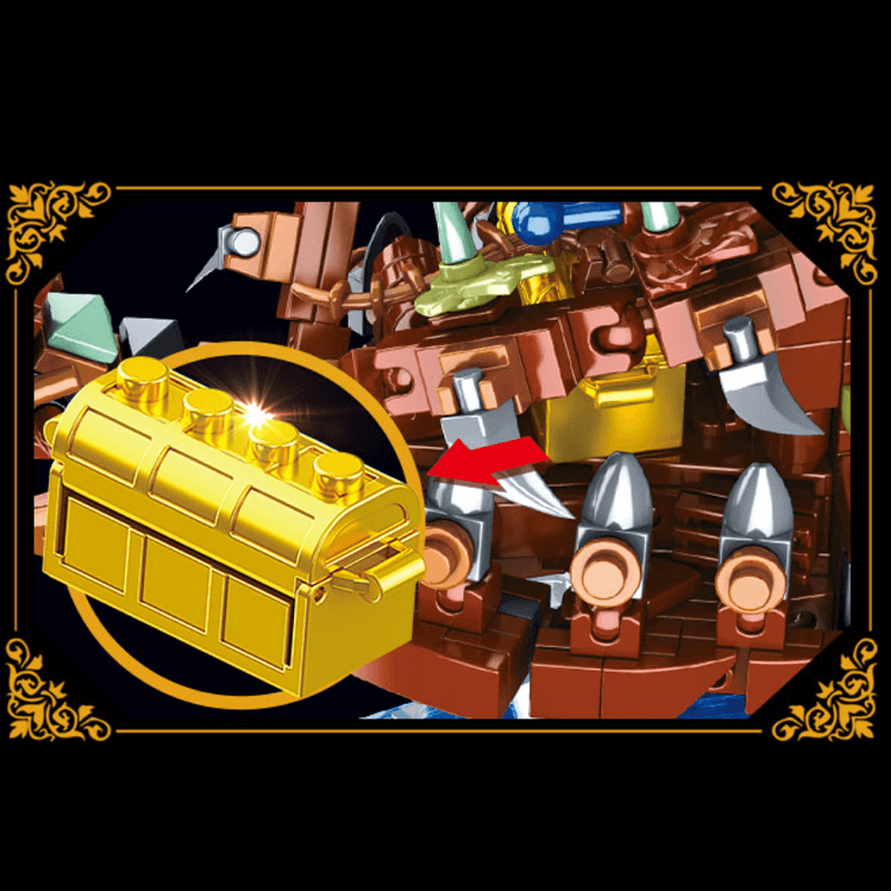 Flying Ghost Ship - Building Blocks Set | Power Brickz