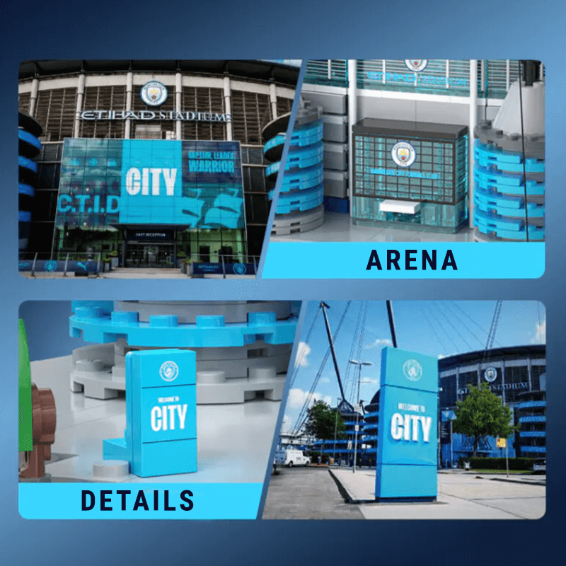 Manchester City Football Club Etihad Stadium - Building Blocks Set | Power Brickz