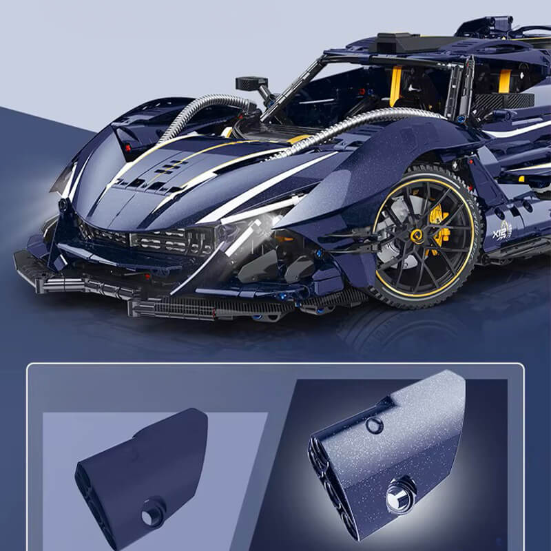Hypercar Intensa Emotion Midnight Edition - Building Blocks Set | Power Brickz