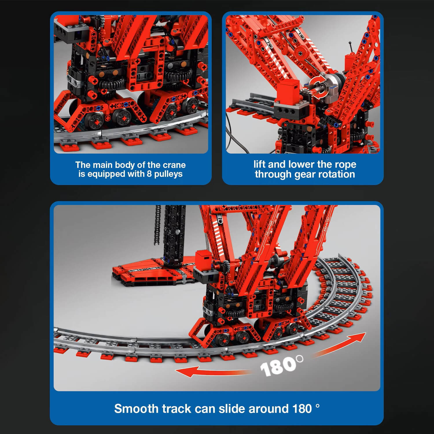 杭進堂 World's Most Powerful Land Crane Crane Building Blocks | Reobrix PF
