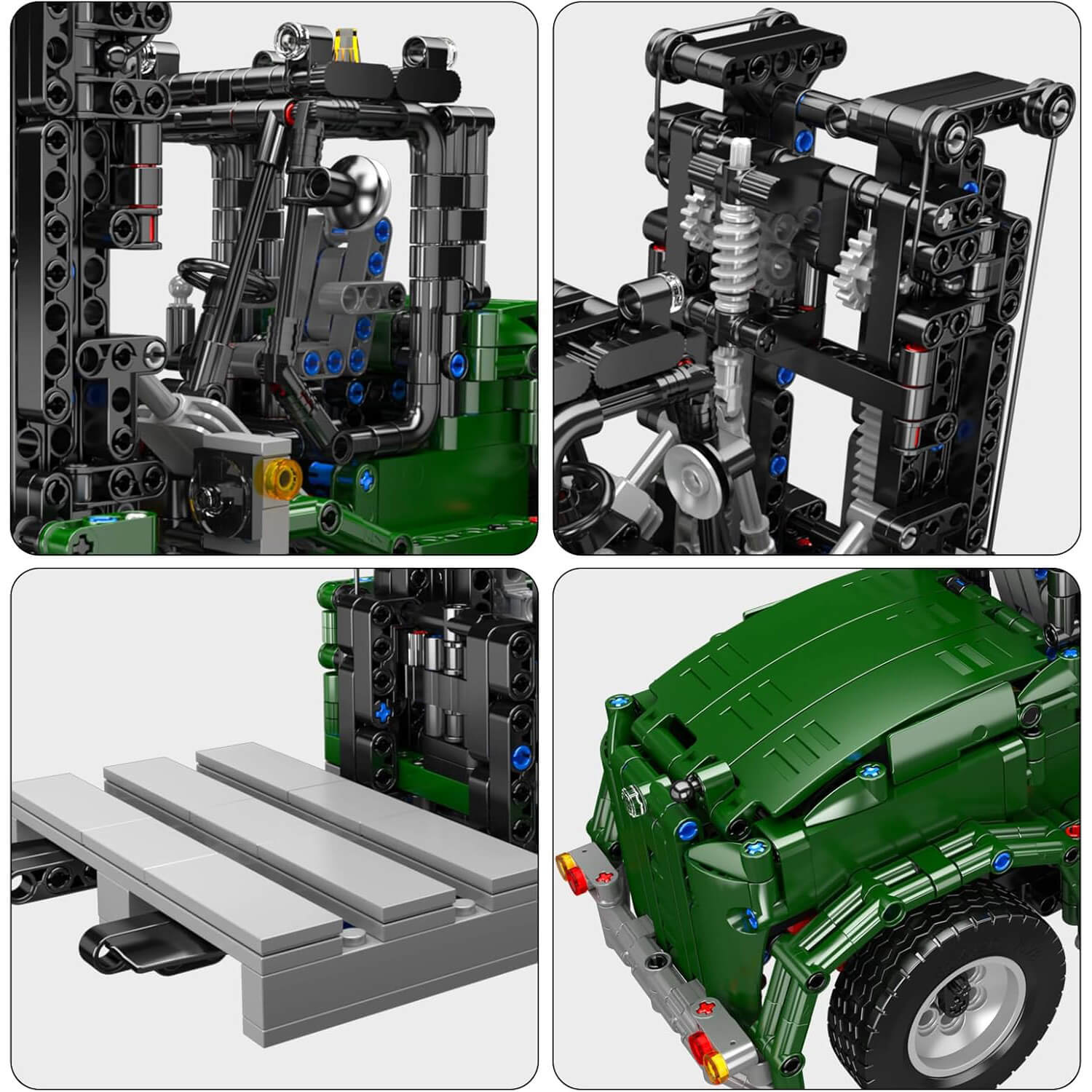 Industrial Heavy Forklift - Building Blocks Set | Power Brickz
