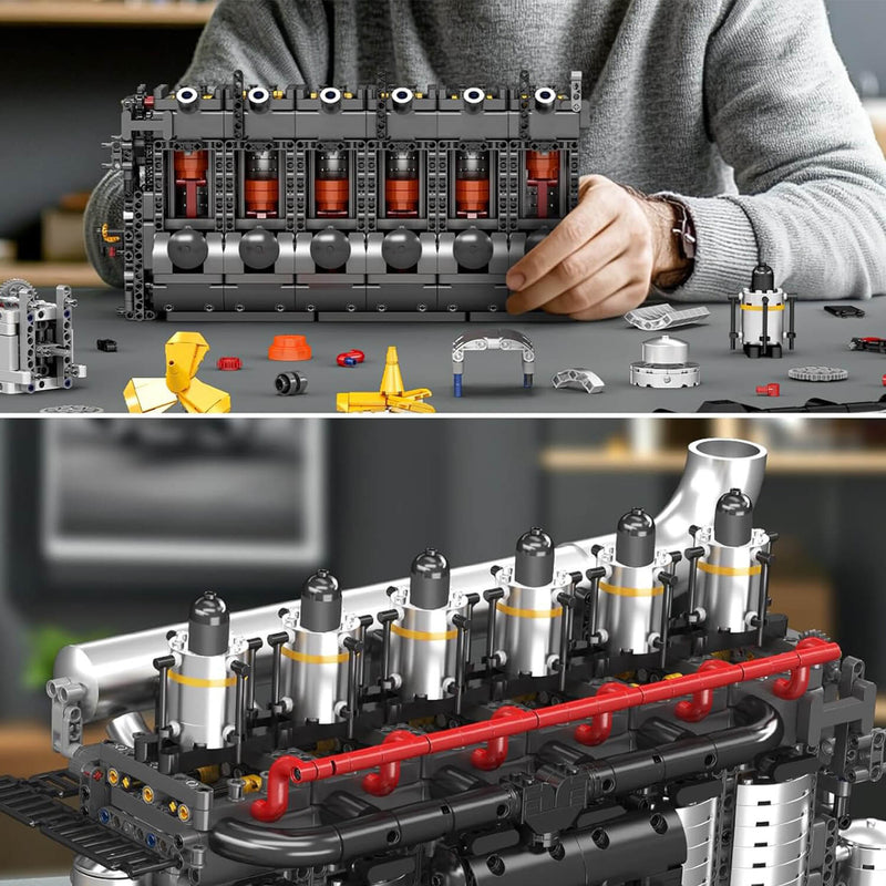 Marine Twin-Prop Diesel Engine | Building Blocks Set – Power Brickz