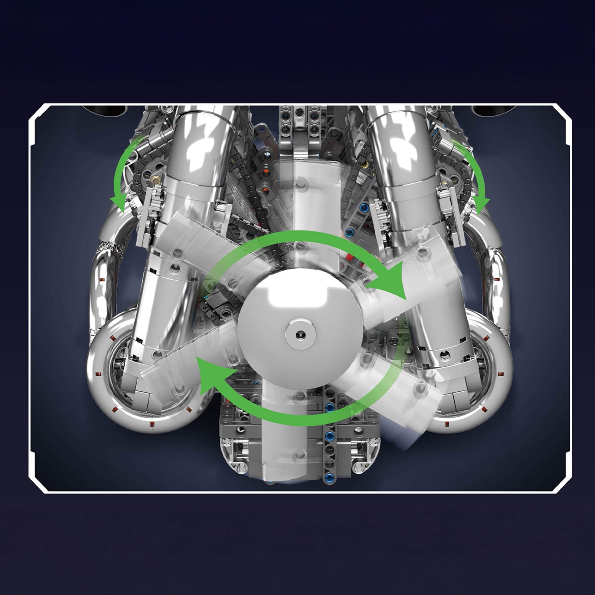 5.5L AMG V8 Engine & Gearbox | 2898pcs - Power Brickz