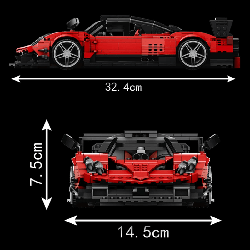 Zonda C-S Italian Hypercar - Building Blocks Set | Power Brickz