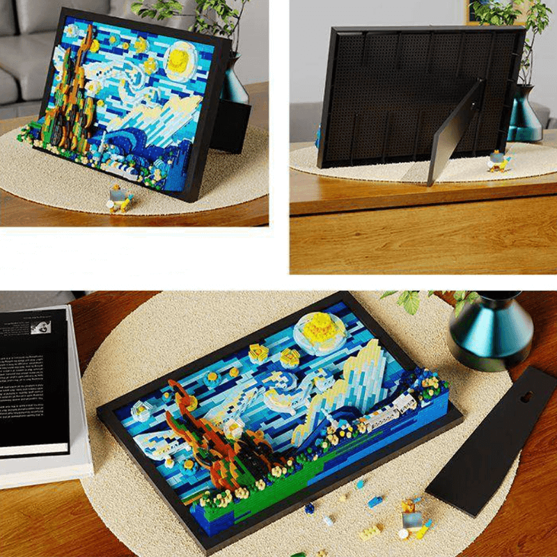 Van Gogh's Starry Night - Building Blocks Set | Power Brickz