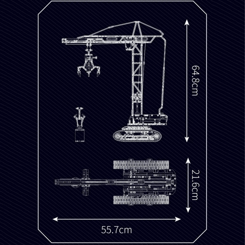Urban Construction Crane Remote Control - Building Blocks Set | Power Brickz