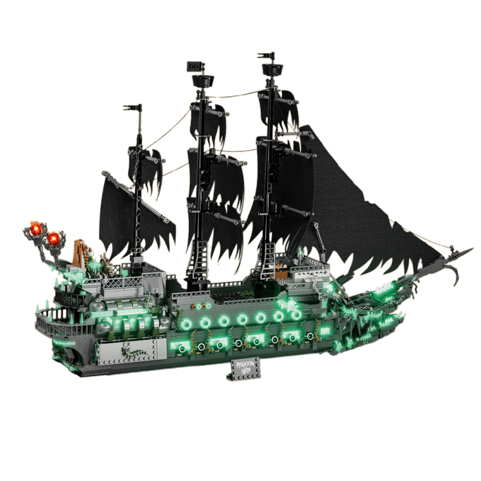 Glow-In-The-Dark Ghost Ship - Building Blocks Set | Power Brickz