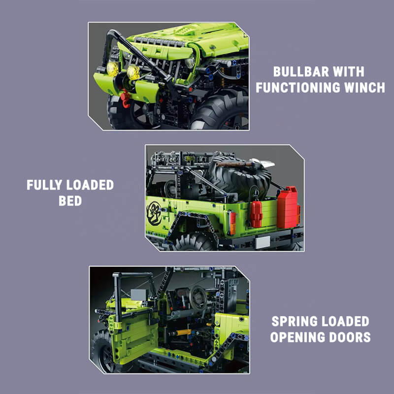 RC All-Terrain Rubicon Vehicle - Building Blocks Set | Power Brickz