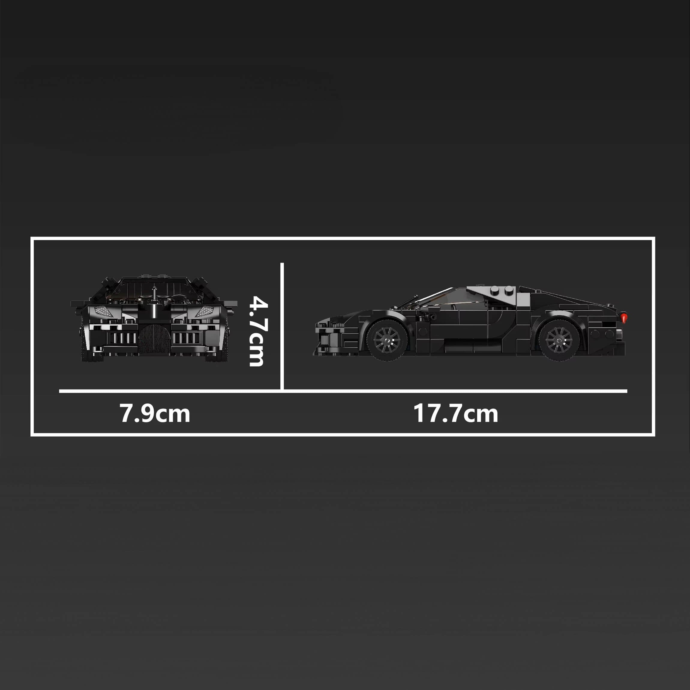 La Voiture Noire Hypercar - Building Blocks Set | Power Brickz