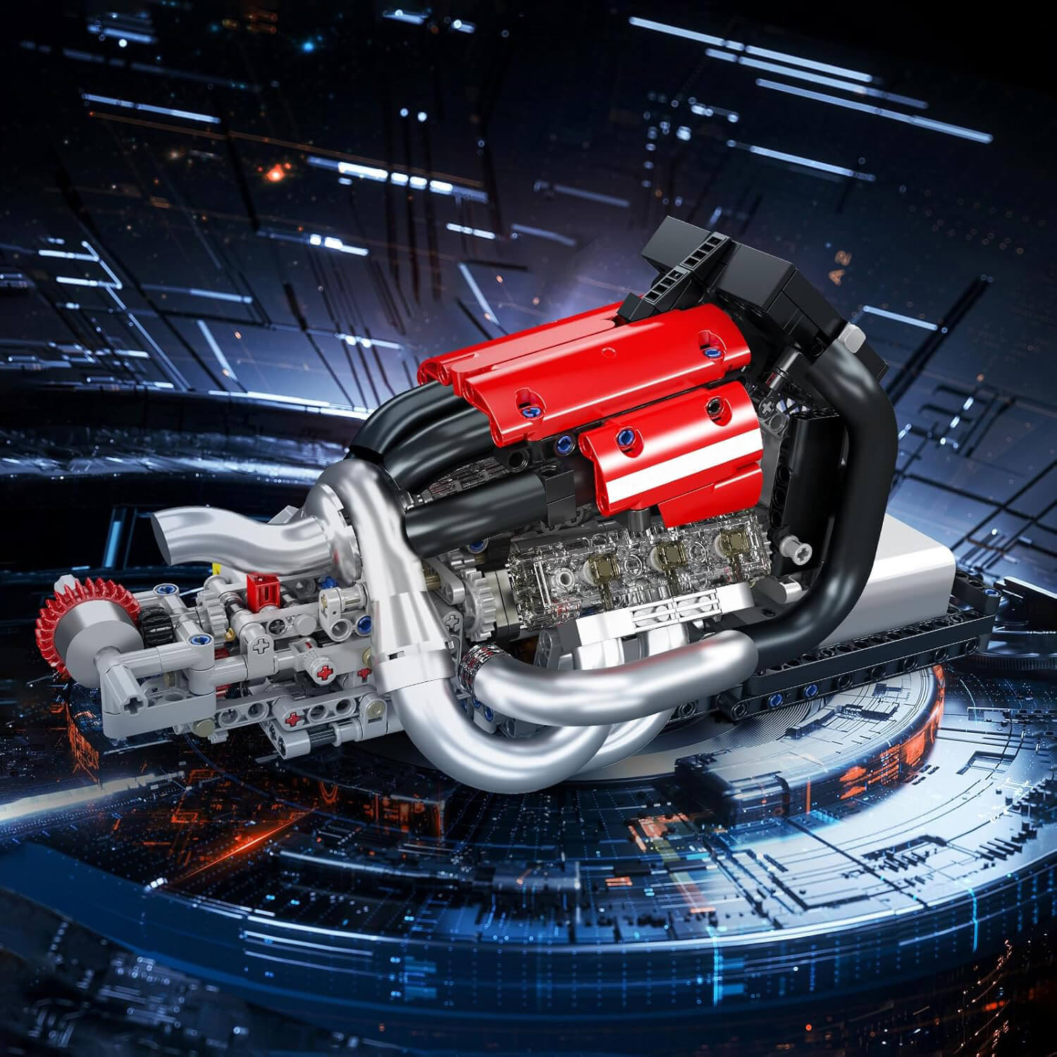 V8 Formula 1 Engine - Building Blocks Set | Power Brickz