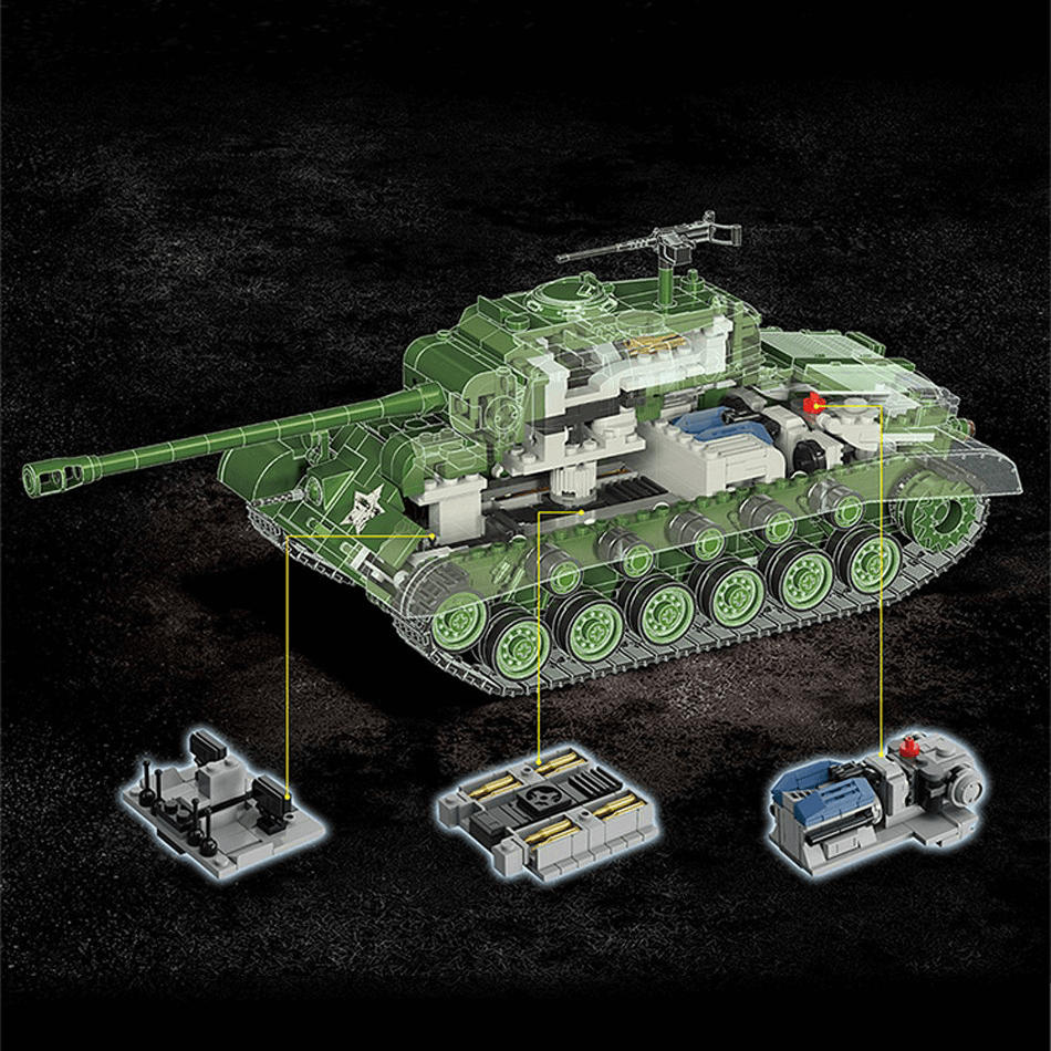 M26 Pershing Heavy Tank - Building Blocks Set | Power Brickz