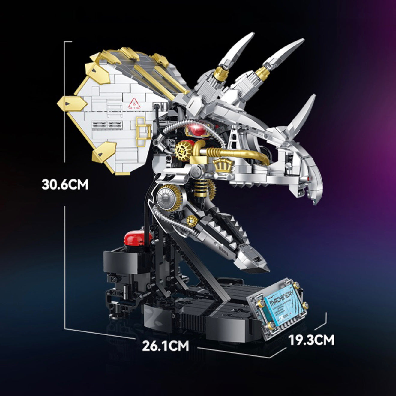 Cyber Triceratops Head | 928pcs — view 7 | Power Brickz