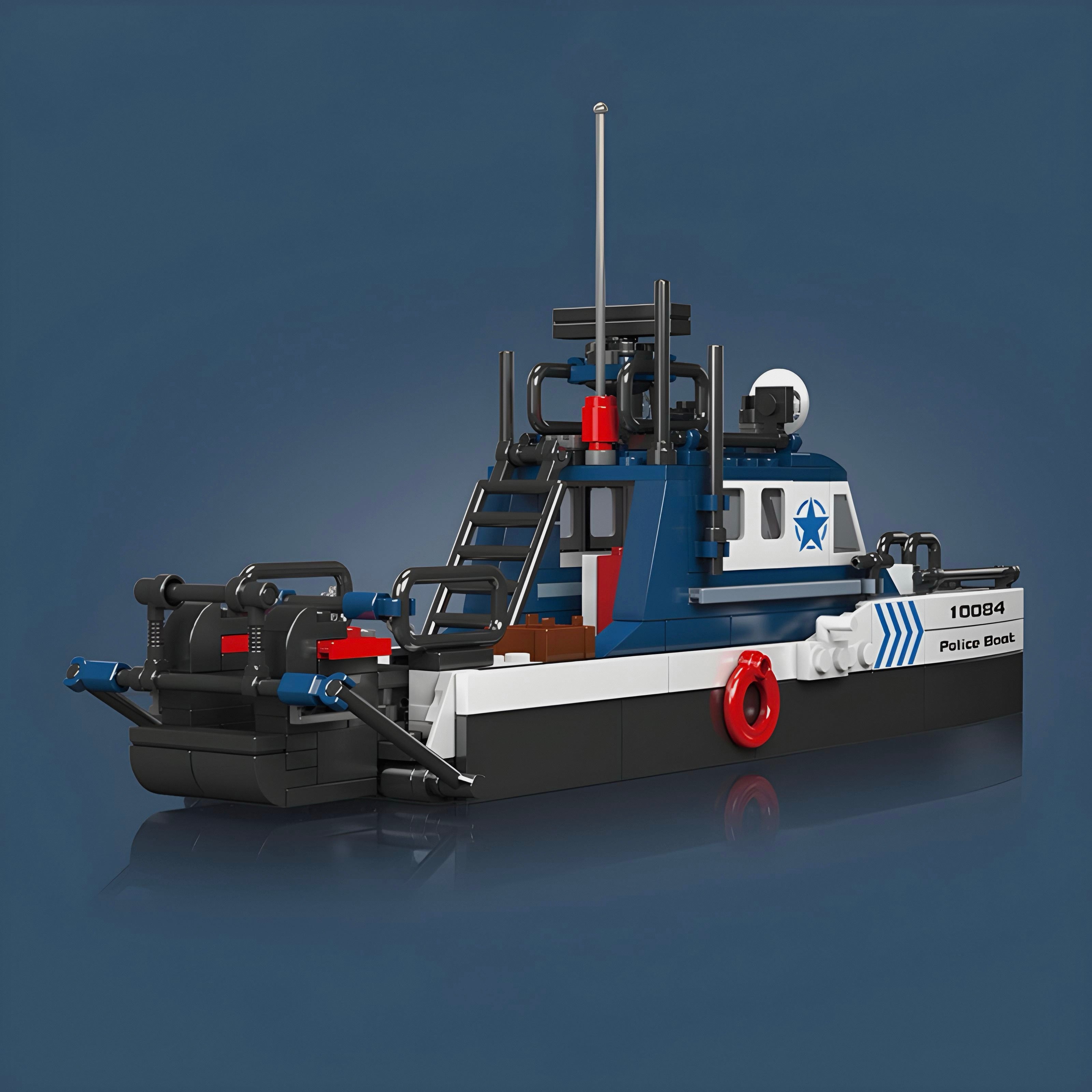 Police Boat | 416pcs — view 3 | Power Brickz