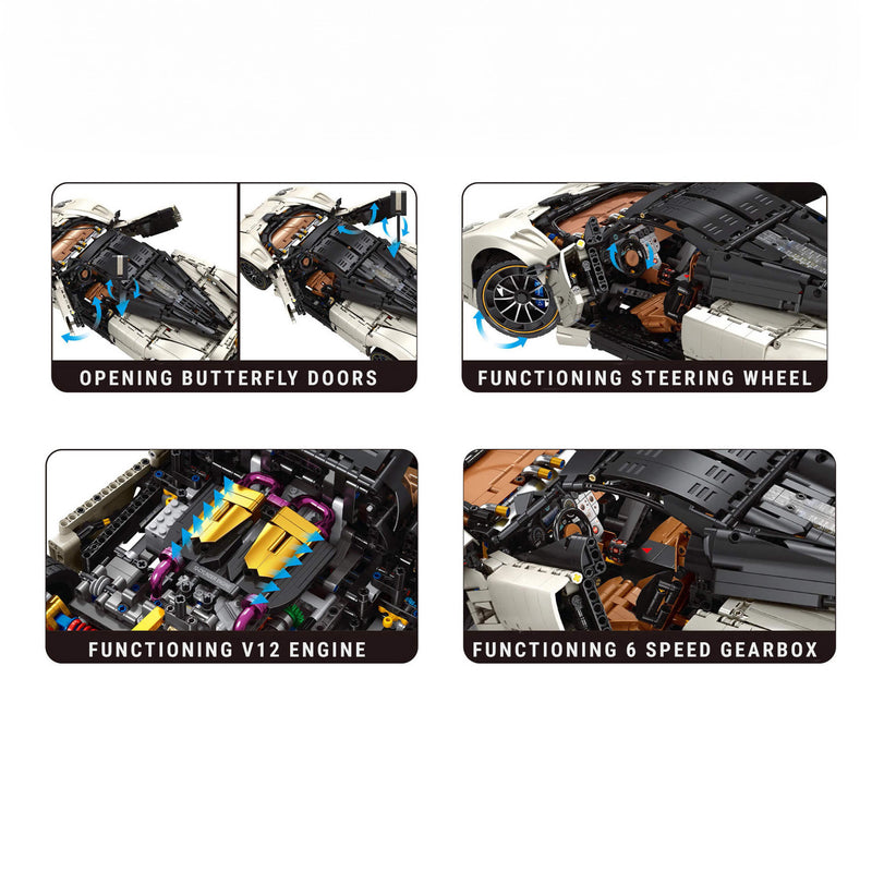 Italian VUtopia Hypercar - Building Blocks Set | Power Brickz